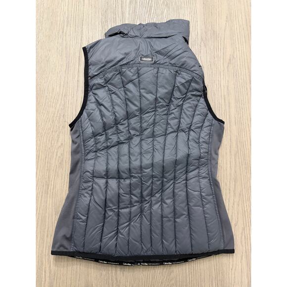 Calvin Klein Black Quilted Puffer Vest Women’s Small Lightweight Zip - Picture 2 of 5